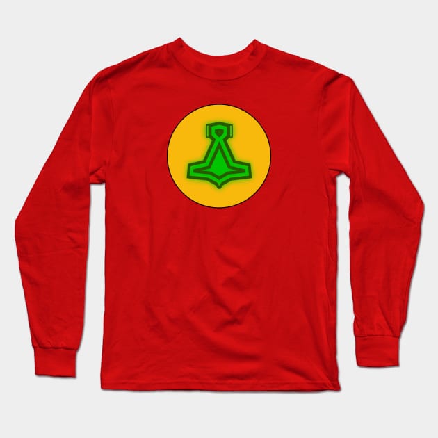 Golden Age Green Hammer Long Sleeve T-Shirt by J. Rufus T-Shirtery